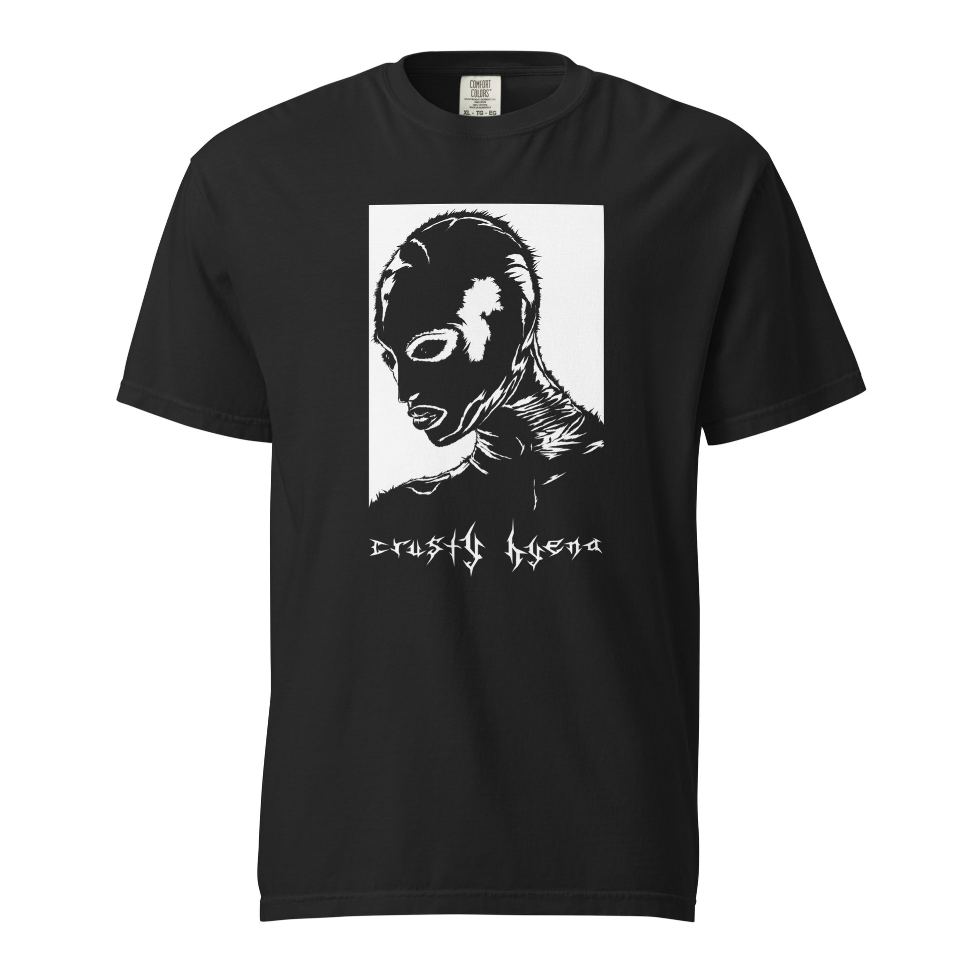 Fred Born Studio Crusty Hyena Unisex Graphic Tshirt Dark Aesthetic Gothic Latex visage mask