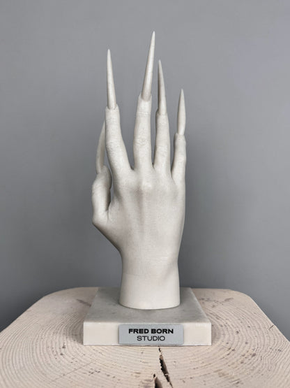 Marble Hand tabletop sculpture